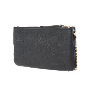 Louis Vuitton Bag Zip Pochette Shoulder Empreinte Black Noir Double